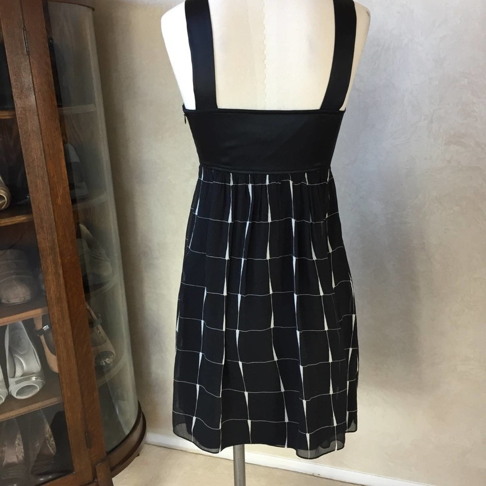 Express Black Patterned Polyester/ Chiffon Dress - image 3